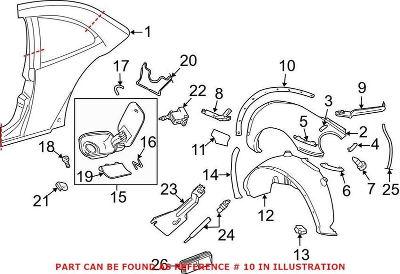VW Bumper Protection Pad – Passenger Side 1C0821704A