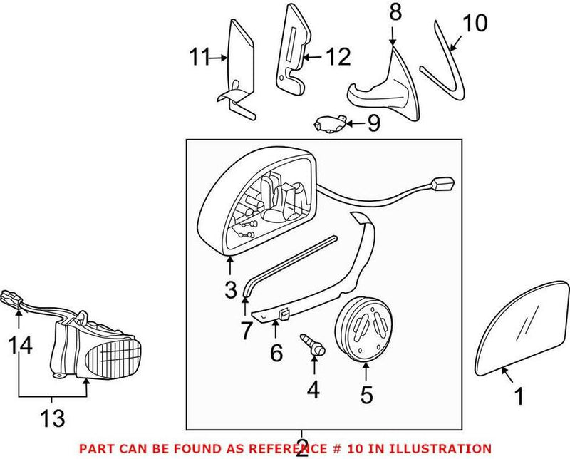 Door Mirror Gasket – Driver Side