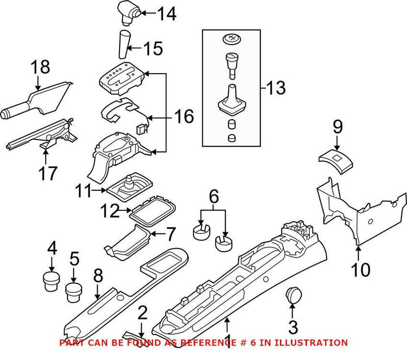 Cup Holder – Rear (Light Gray)