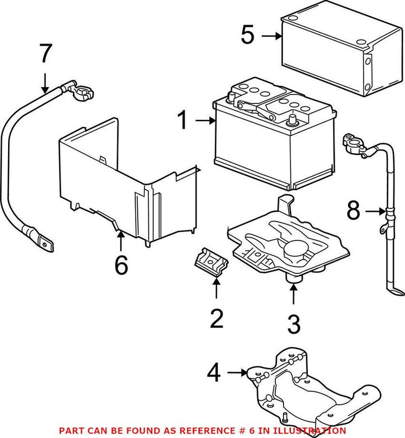 VW Battery Cover (Backing) 1C0915335B