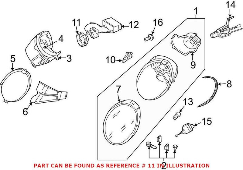 VW Headlight Bulb Clip 1C0941621 – Genuine VW/Audi