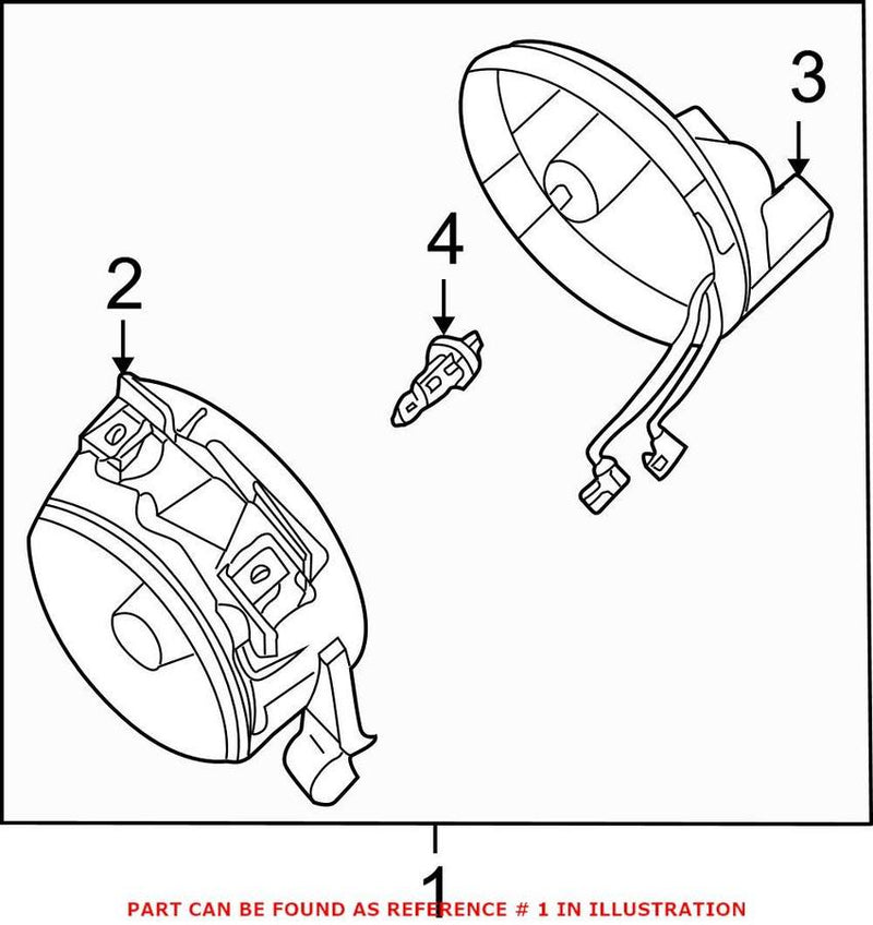 VW Foglight Assembly – Driver Side 1C0941699A