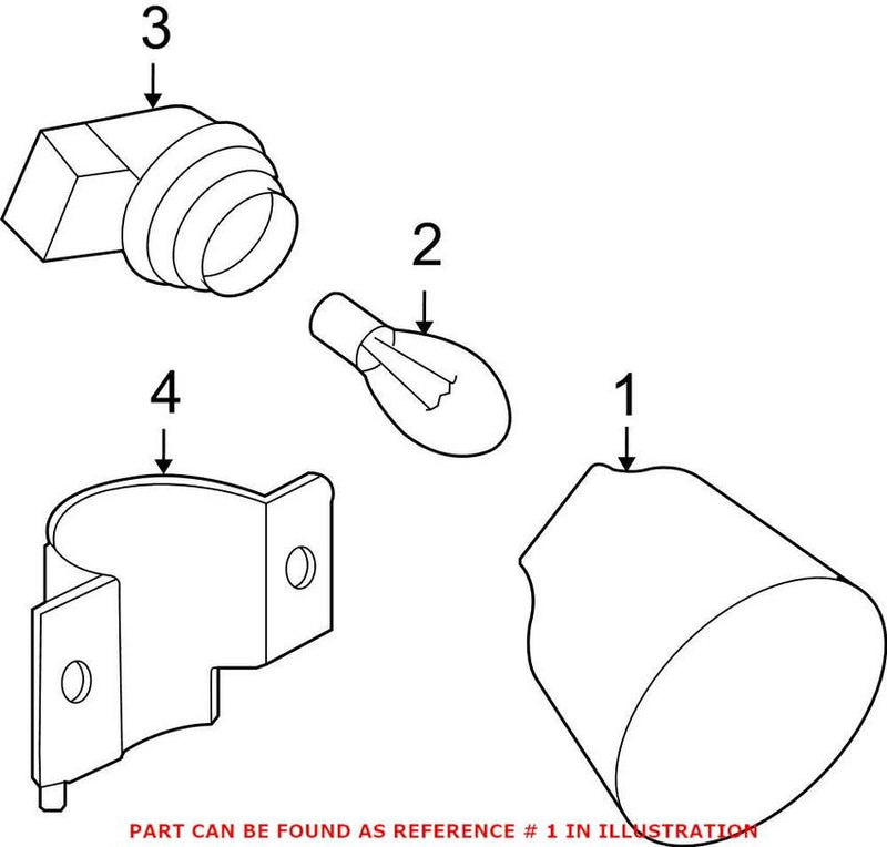 VW Back Up Light Assembly – Passenger Side 1C0945712