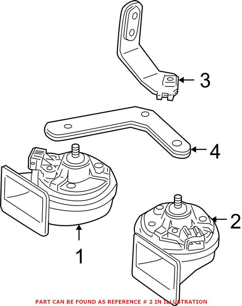 VW Horn 1C0951223 – Genuine VW/Audi