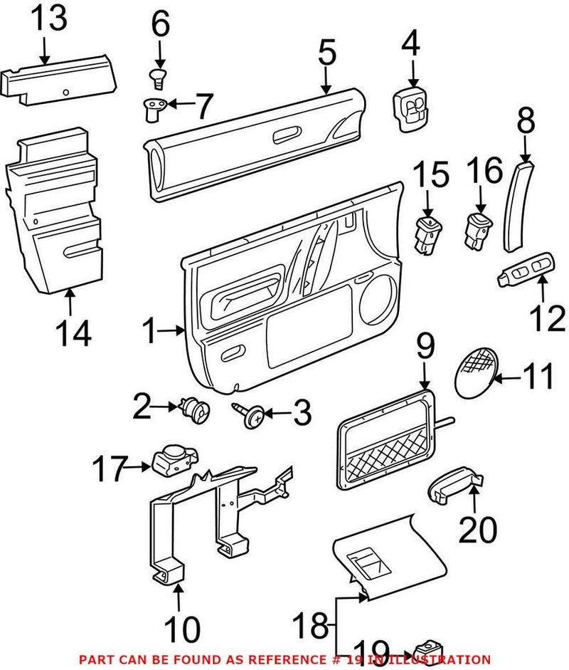 Door Window Switch – Passenger Side