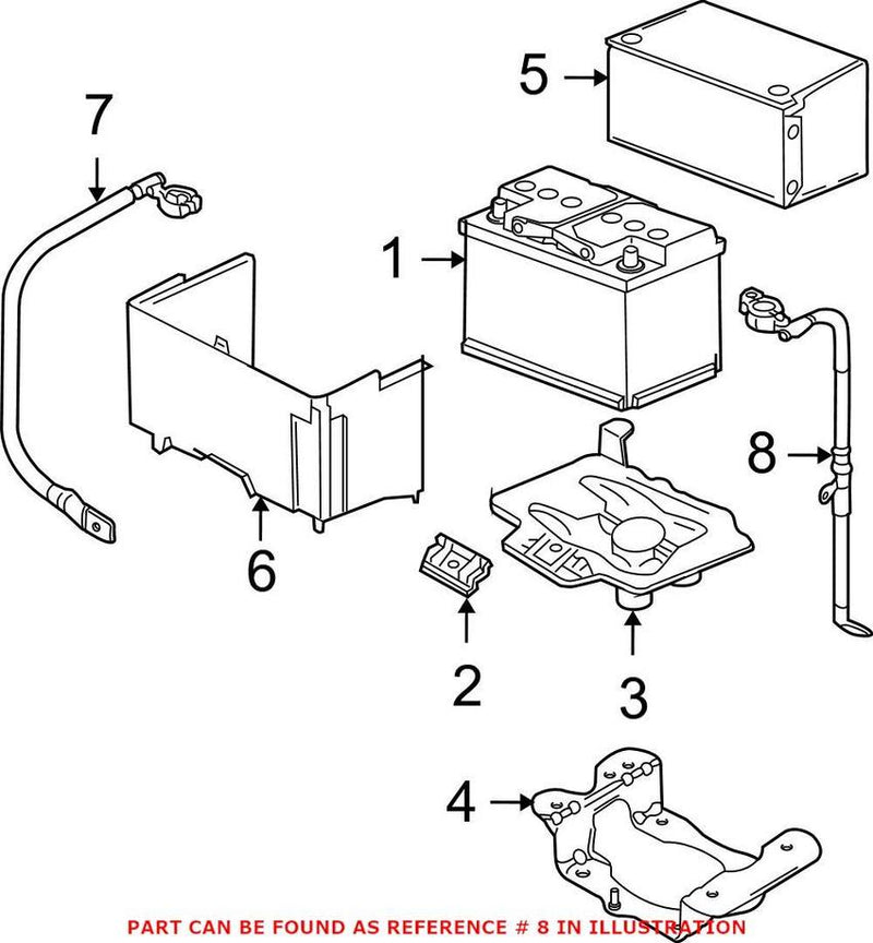 VW Battery Cable 1C0971235A – Genuine VW/Audi