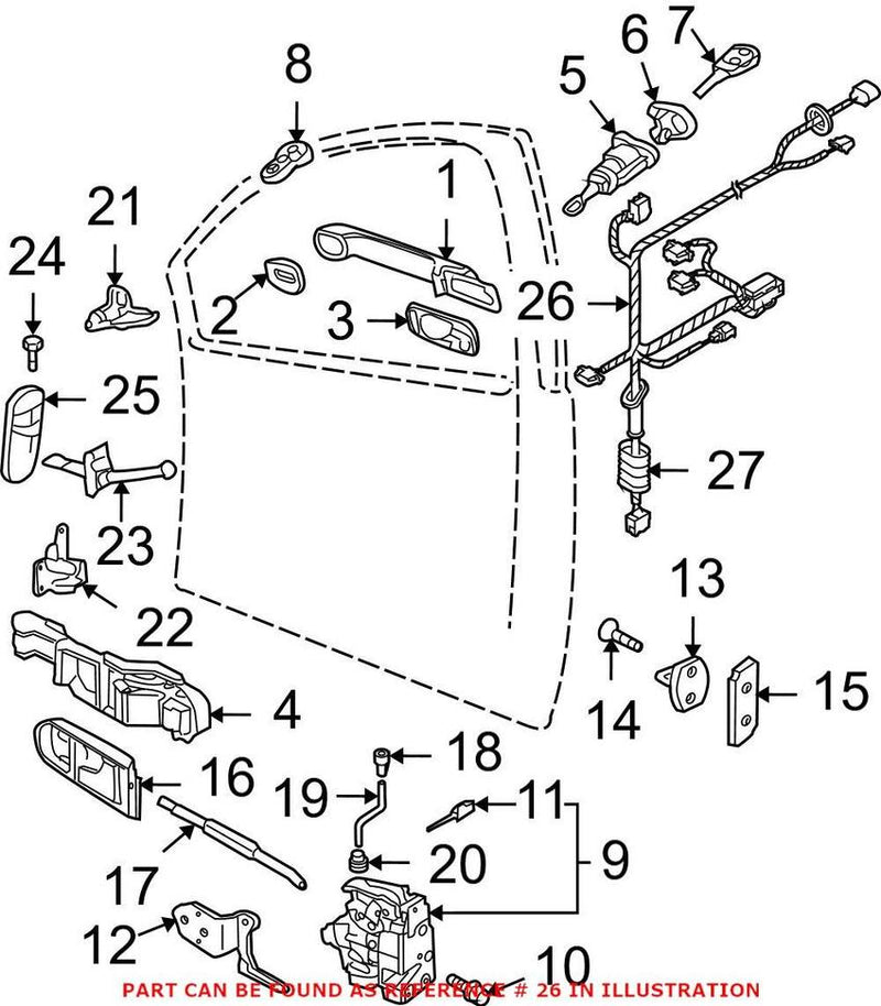 Door Wiring Harness – Front Passenger Side