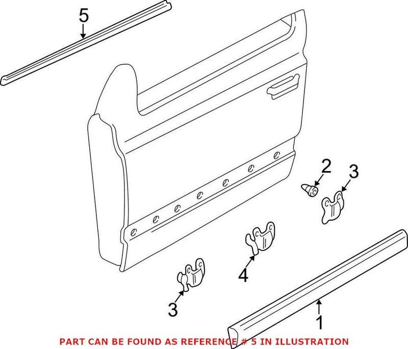 Window Weather Strip – Front Driver Side