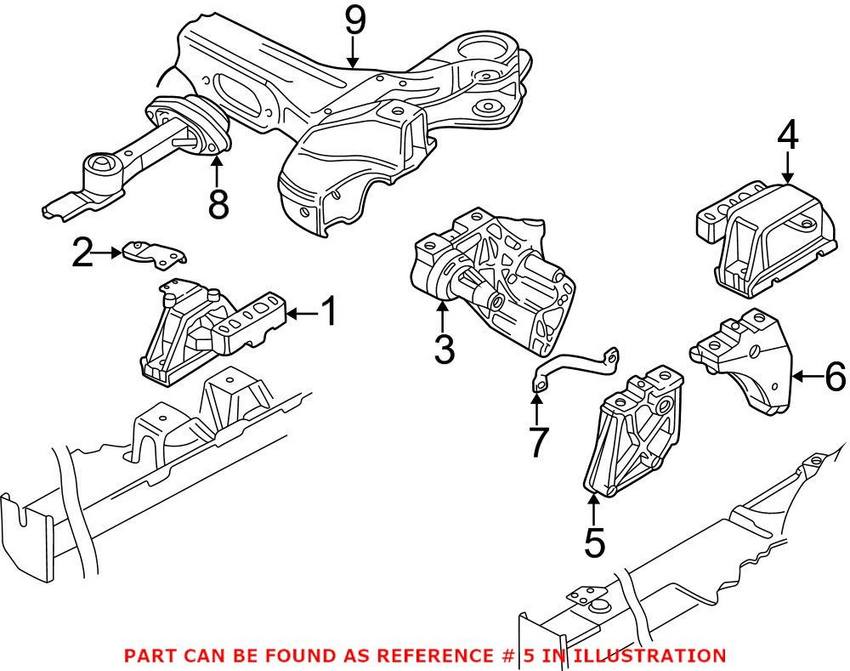 Genuine VW/Audi VW Transmission Mount Bracket 1J0199117AK