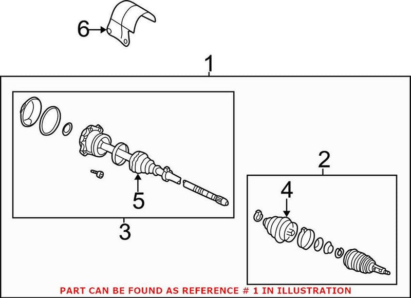 VW Axle Assembly – Front Passenger Side (Auto Trans) (New) 1J0407272AL