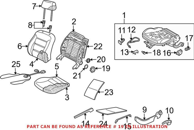 VW Seat Adjustment Knob 1J0881671H9B9