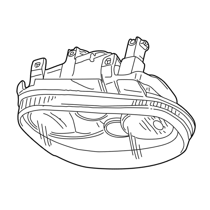 VW Headlight Assembly – Passenger Side (Halogen) 1J0941018D