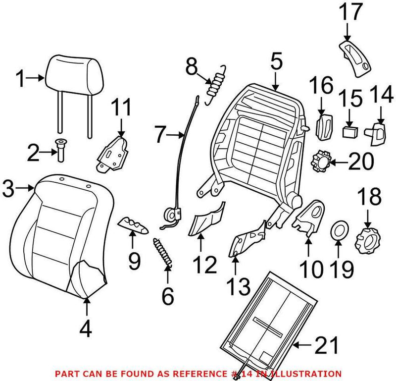 Seat Back Release Handle – Driver Side (Gray)