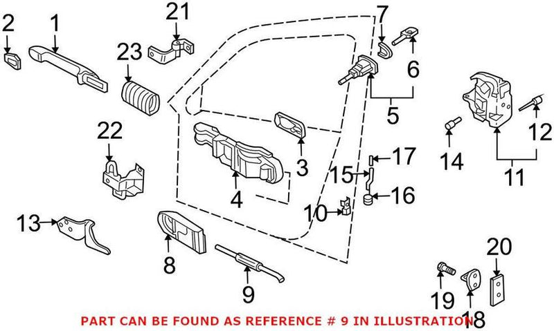 Door Latch Cable – Front