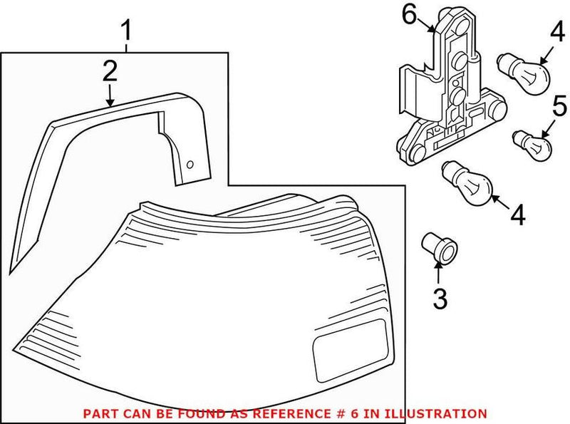 VW Tail Light Socket 1J5945257 – Genuine VW/Audi