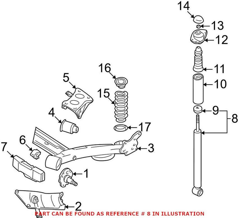 VW Shock Absorber – Rear 1J9513025E