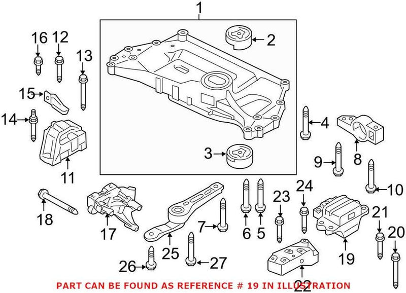 VW Automatic Transmission Mount 1K0199555CG