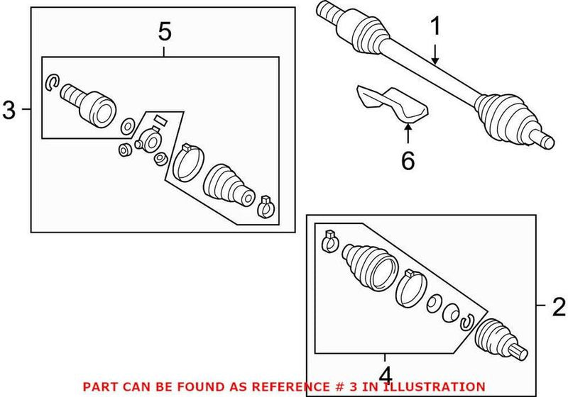 VW CV Joint Kit – Front Inner 1K0498103L
