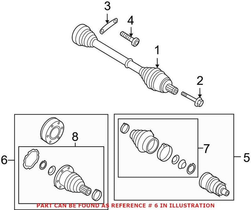 CV Joint Kit – Front Driver Side Inner
