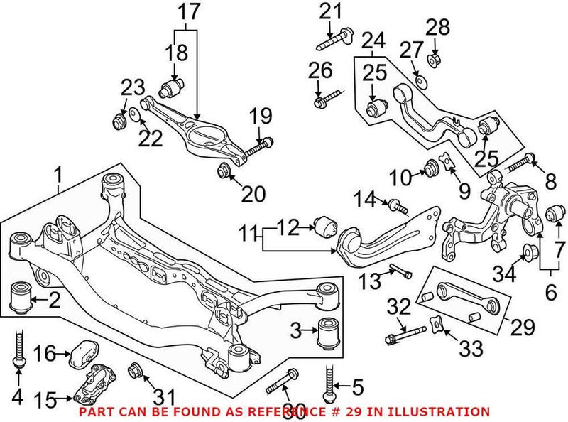 Genuine VW/Audi VW Link Arm – Rear 1K0501529H
