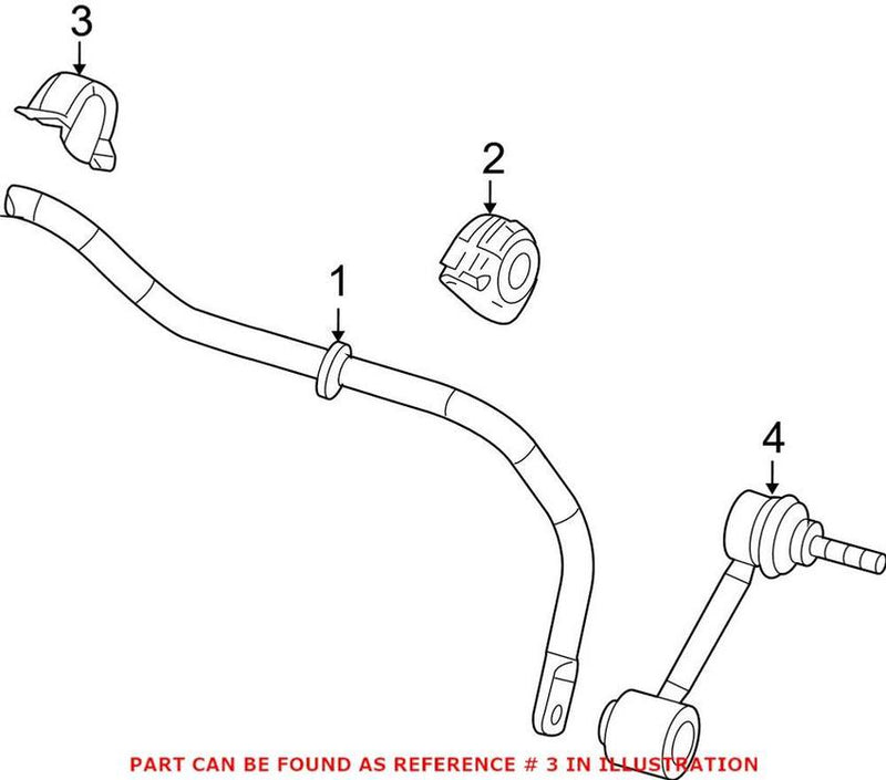VW Suspension Stabilizer Bar Bracket 1K0511439E