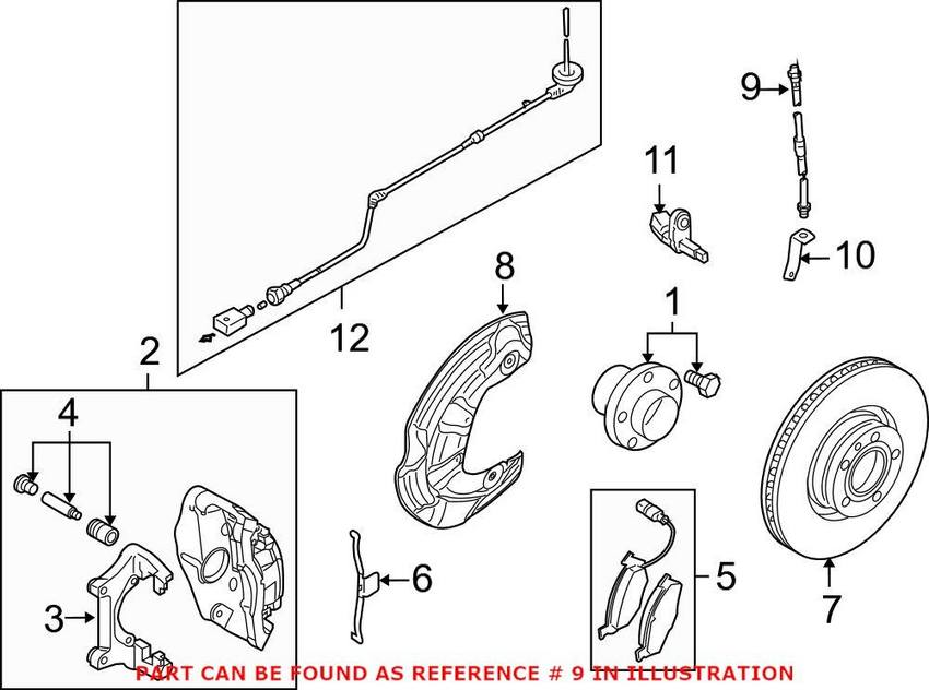 VW Brake Hose – Front 1K0611701L