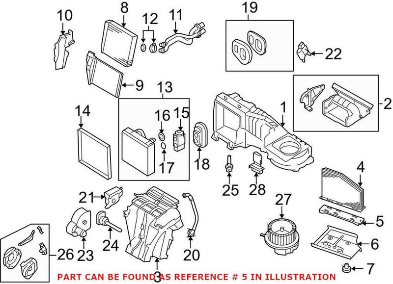 VW Cabin Air Filter Seal 1K0819422B