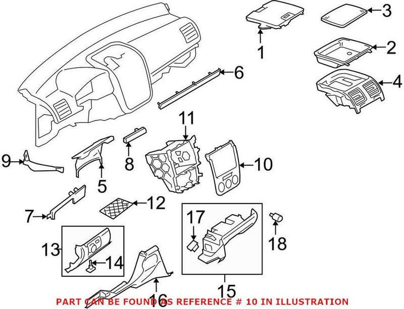 VW Radio Bezel 1K0858069K1QB