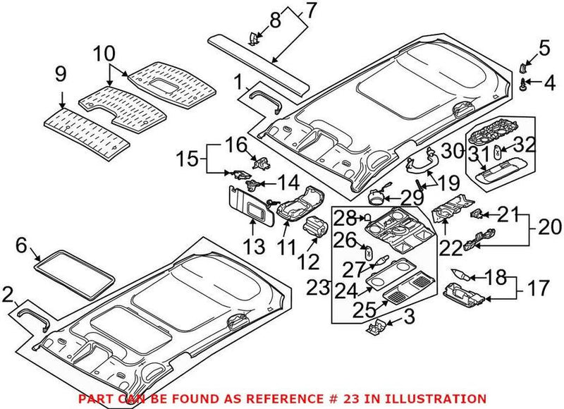 VW Reading Light 1K0947105TWRC