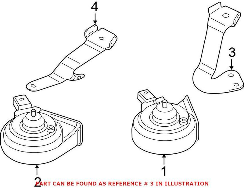 VW Horn Bracket 1K0951182H