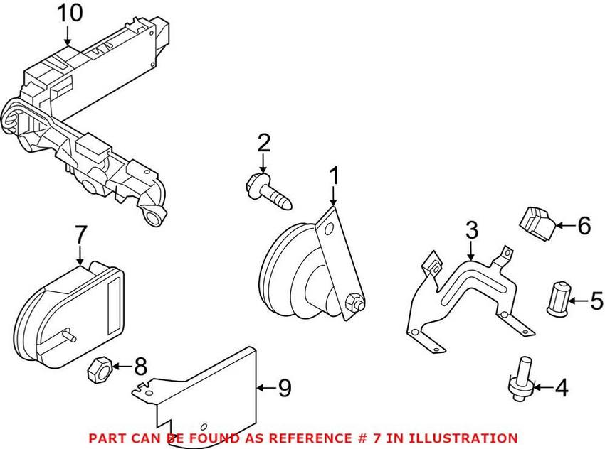 VW Anti-Theft Alarm Siren 1K0951605F