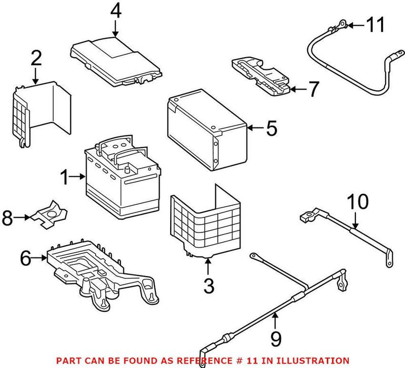VW Body Electrical Ground Strap 1K0971250L