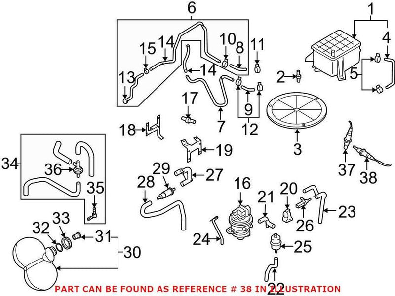Genuine VW/Audi VW Oxygen Sensor 1K0998262S