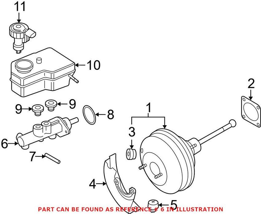 VW Brake Master Cylinder 1K1614019T – Genuine VW/Audi