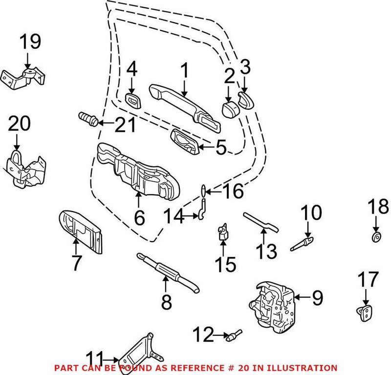 VW Door Hinge – Rear Passenger Side Lower 1K4833412Q