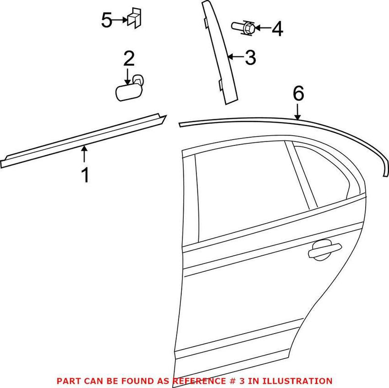 Door Applique – Rear Passenger Side