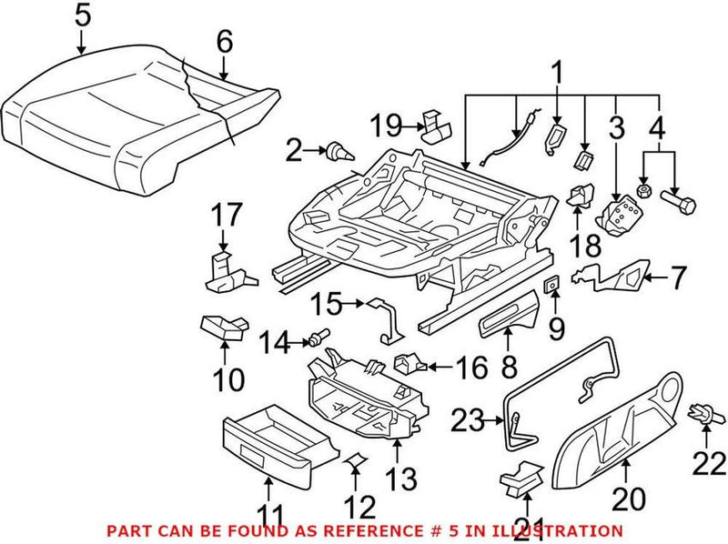 Seat Cover – Front Driver Side Lower (Black)
