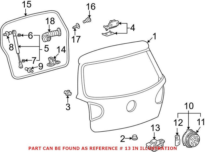 VW Trunk Lock Actuator Motor 1K6827505F9B9