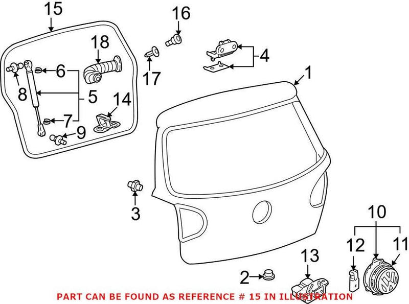 VW Hatch Seal 1K6827705B 9B9 – Genuine VW/Audi