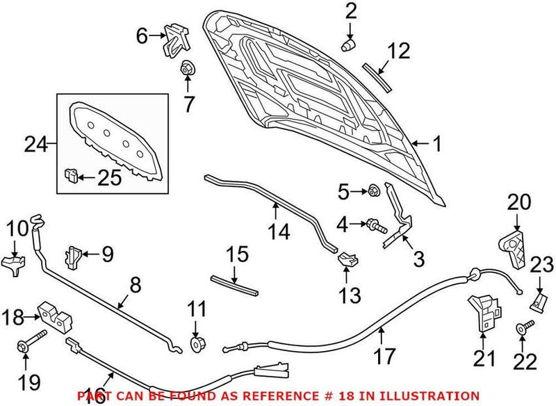 VW Hood Latch 1K8823509S – Genuine VW/Audi