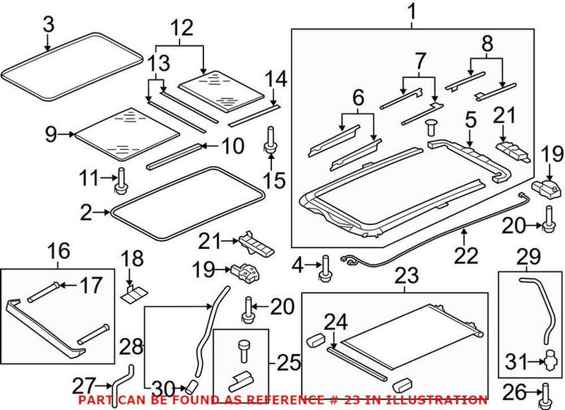 Genuine VW/Audi Sunroof Cover 1K9877307D4T2 – Genuine VW/Genuine VW/Audi