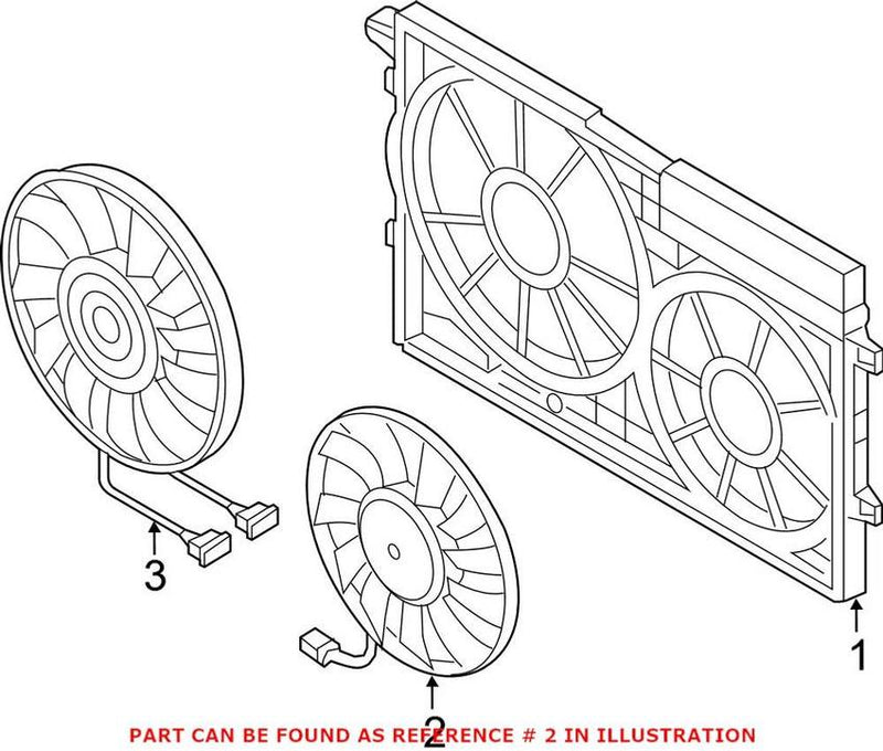 VW Engine Cooling Fan (295mm) (Manual Transmission) 1KM959455D