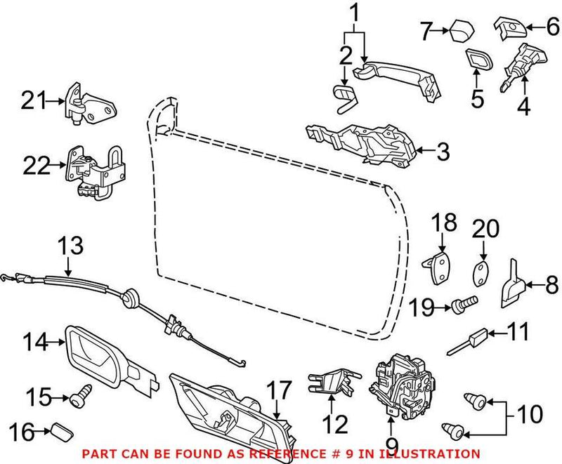 VW Door Latch Assembly – Front Driver Side 1P1837015A