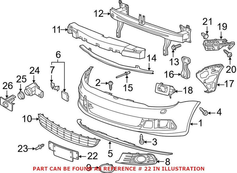 VW License Plate Bracket – Front 1Q0807285E9B9