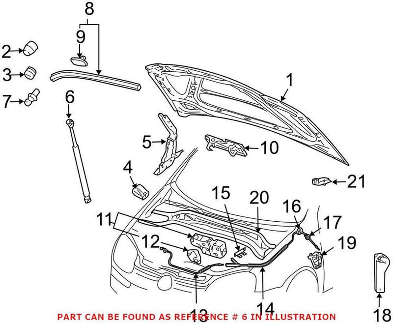 VW Hood Lift Support 1Q0823359
