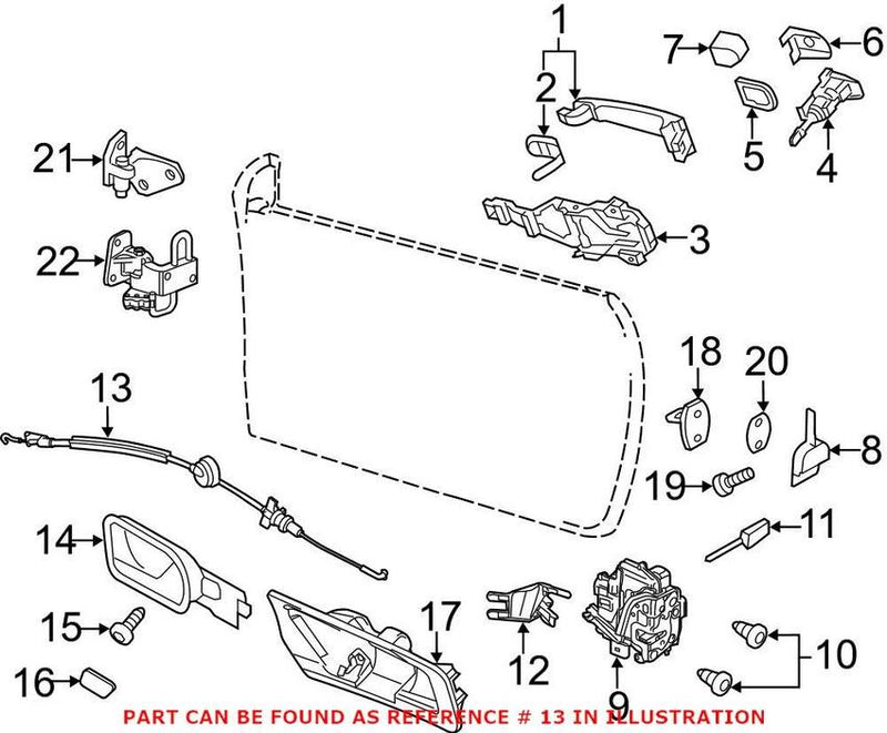 VW Door Latch Cable – Front 1Q0837085F