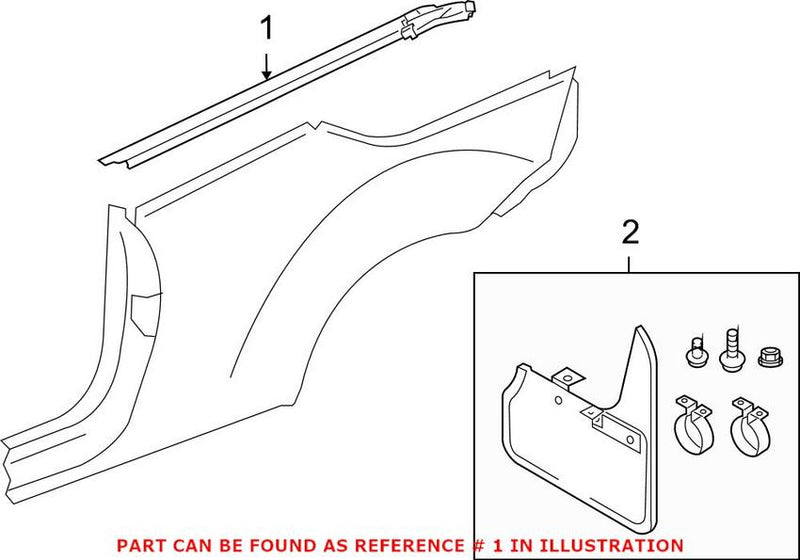 Window Trim Seal – Rear Passenger Side (Chrome)