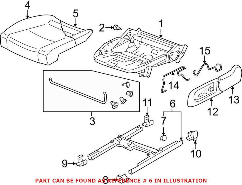 VW Seat Track Adjust Mechanism – Front Driver Side 1Q0881183