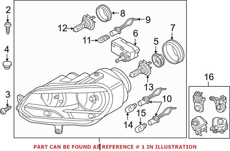 VW Headlight Assembly – Front Driver Side