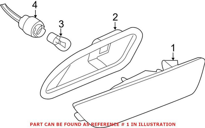 VW Side Marker Light – Front Driver Side 1Q0945071C